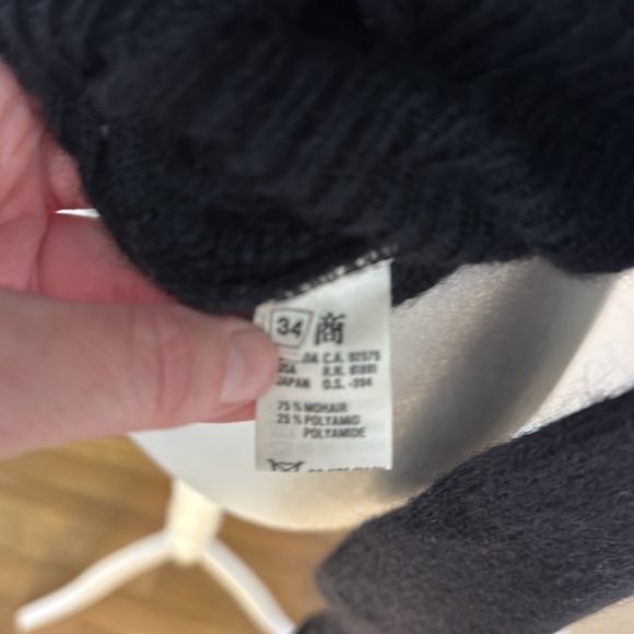 Vintage 90s Escada Black V-Neck Sweater with Velvet, Crystal Embellishments - Picture 8 of 8